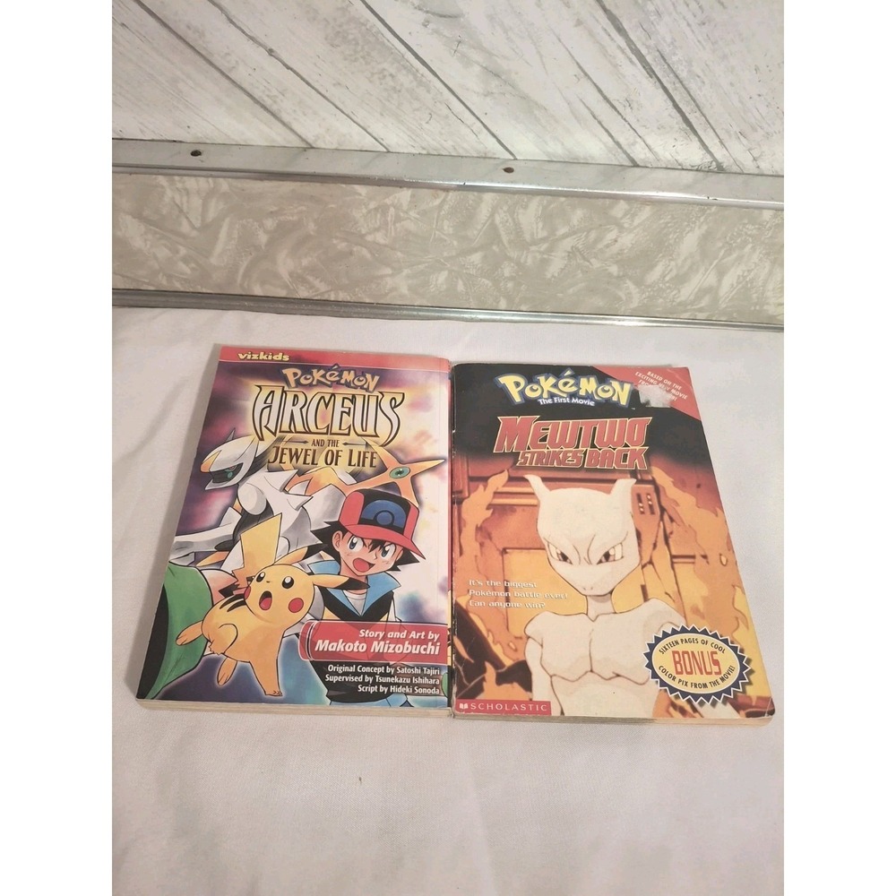 Vintage Pokemon Mewtwo Strikes Back Paperback Book Lot  Scholastic Arceus Anime